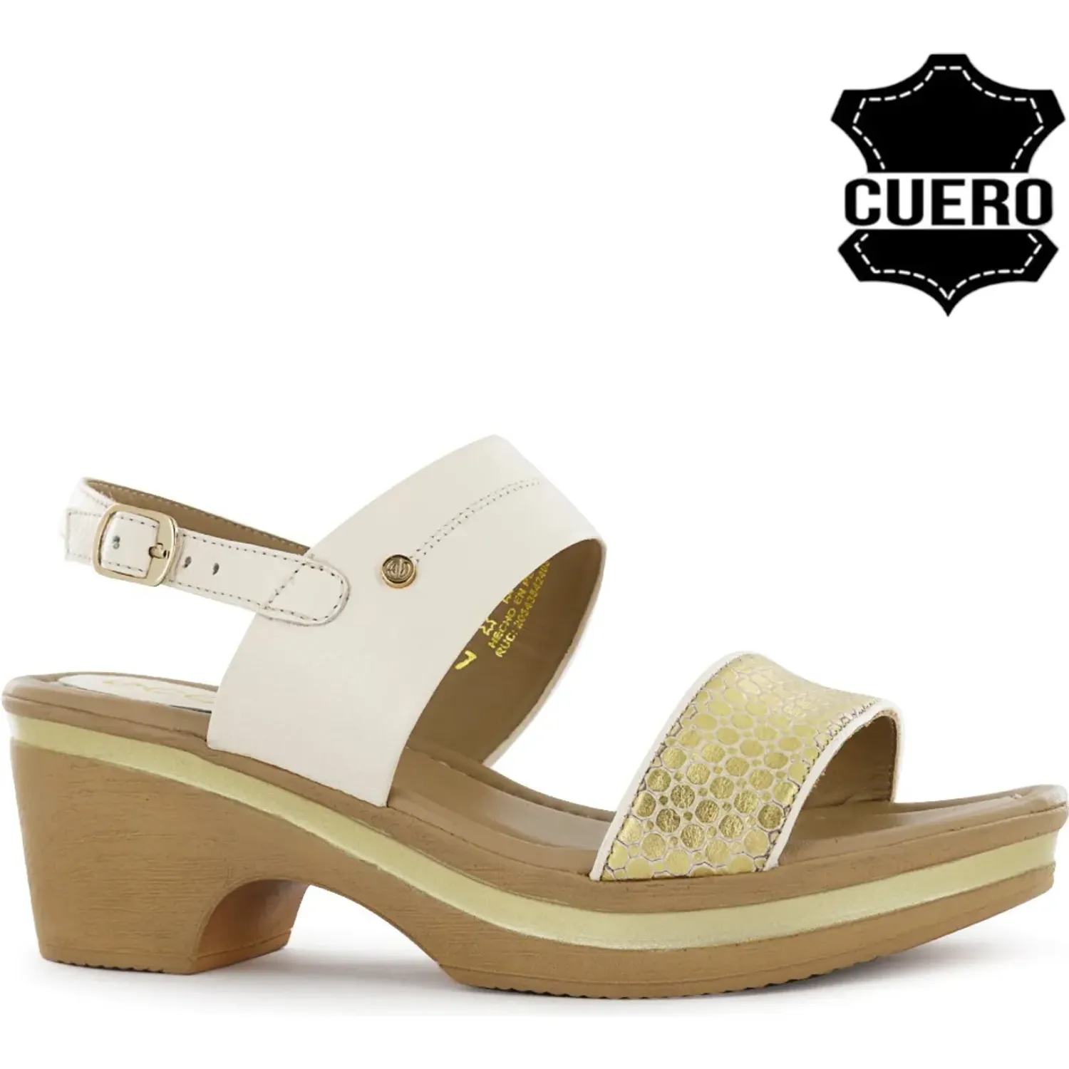 Ecco Sandalia Ecco Confort Mujer Alina28 color oro | Platanitos