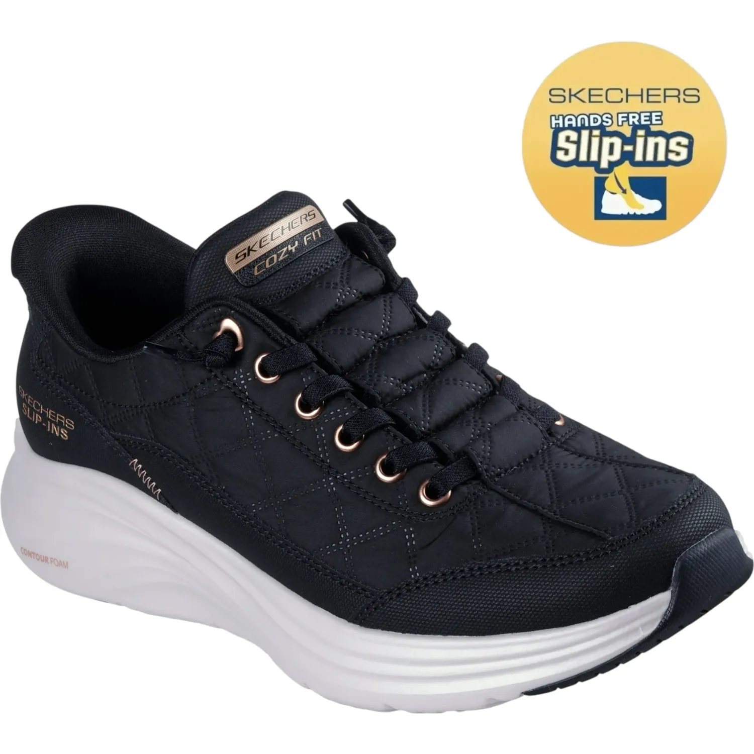 Zapatillas Skechers Urbanas Mujer Contour Foam color negro | Platanitos
