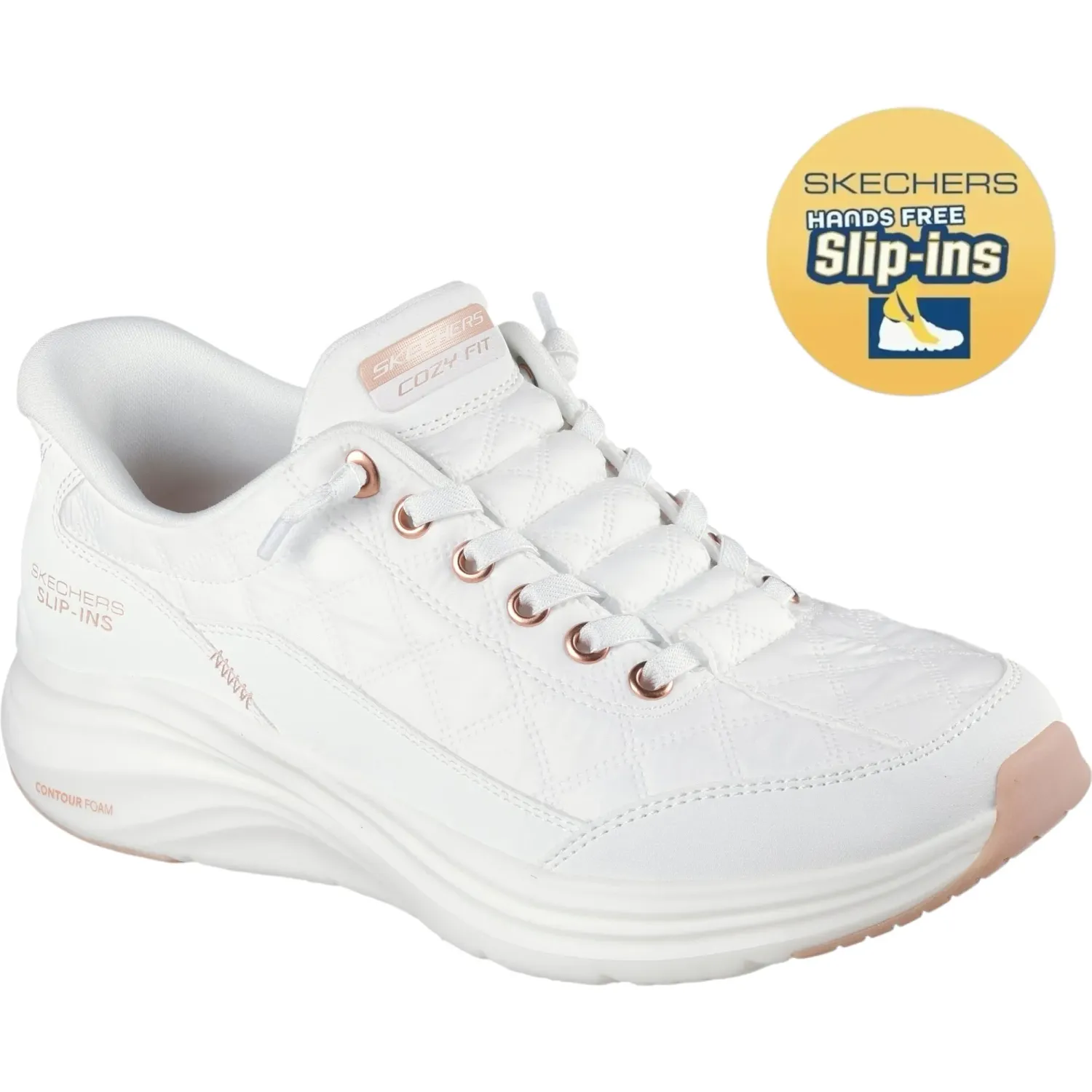 Zapatillas Skechers Urbanas Mujer Contour Foam color blanco | Platanitos