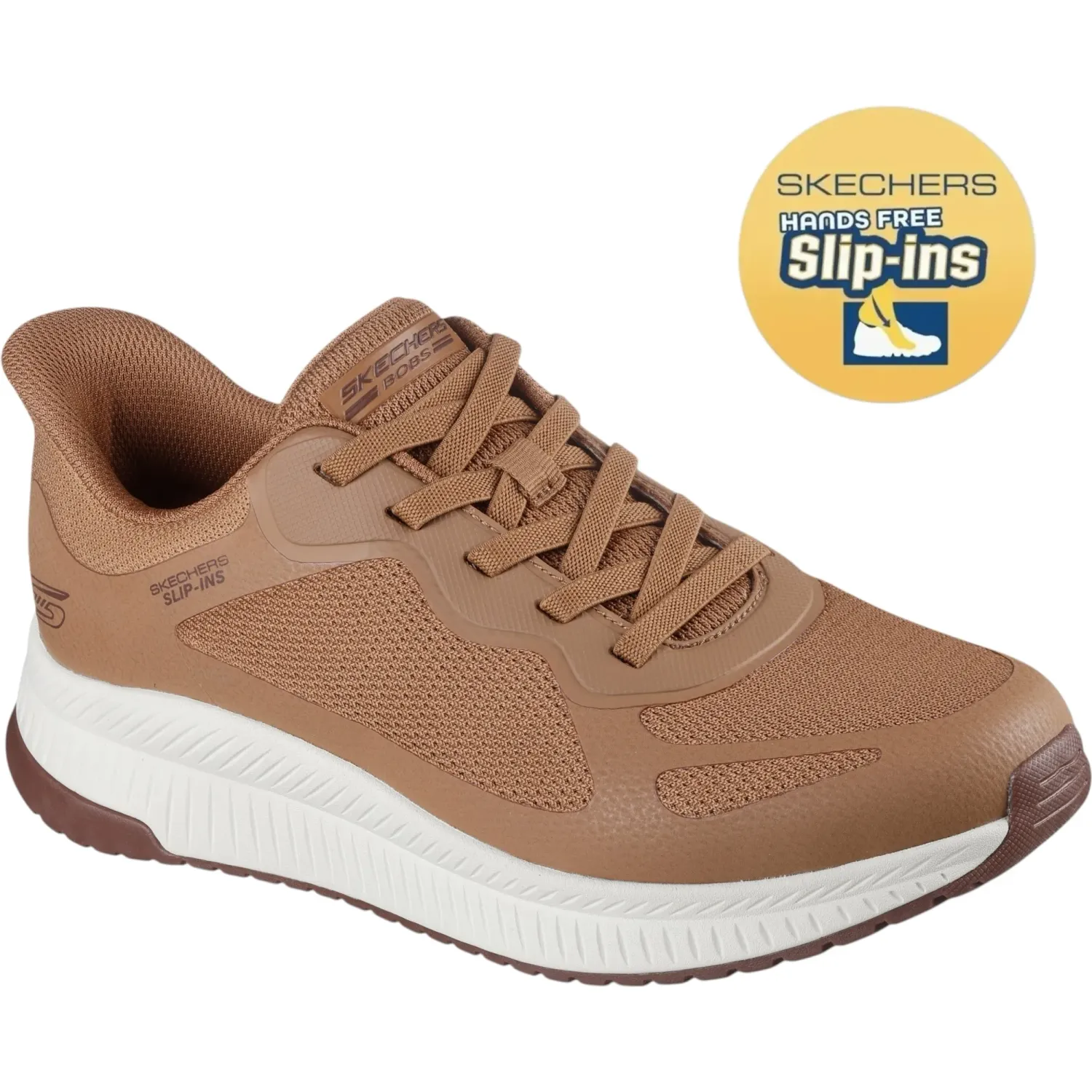 Zapatillas Skechers Urbanas Hombre Bobs Squad 4 color marron | Platanitos