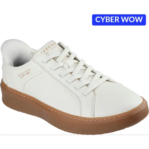 Zapatillas Skechers Urbanas Hombre Court Break color blanco | Platanitos