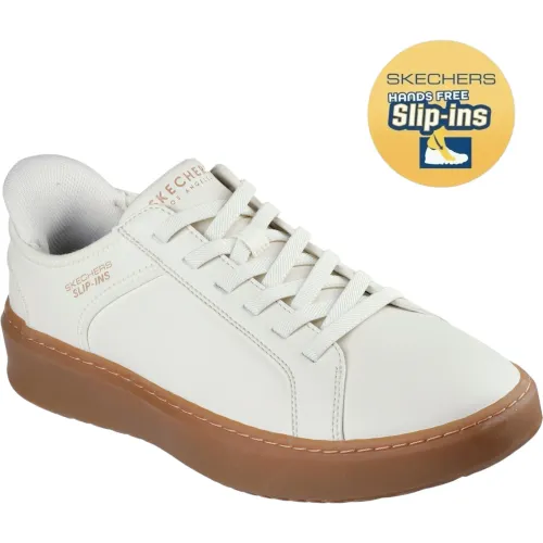 Zapatillas Skechers Urbanas Hombre Court Break color blanco | Platanitos