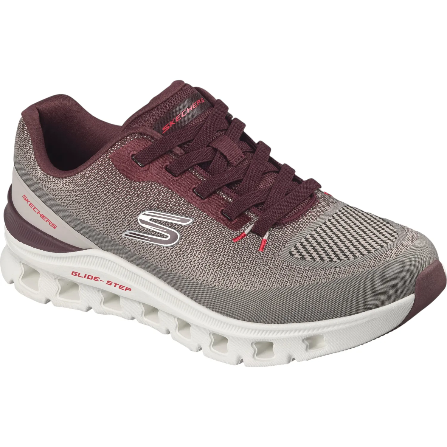 Zapatillas Skechers Urbanas Hombre Glide-Step Pro color guinda | Platanitos