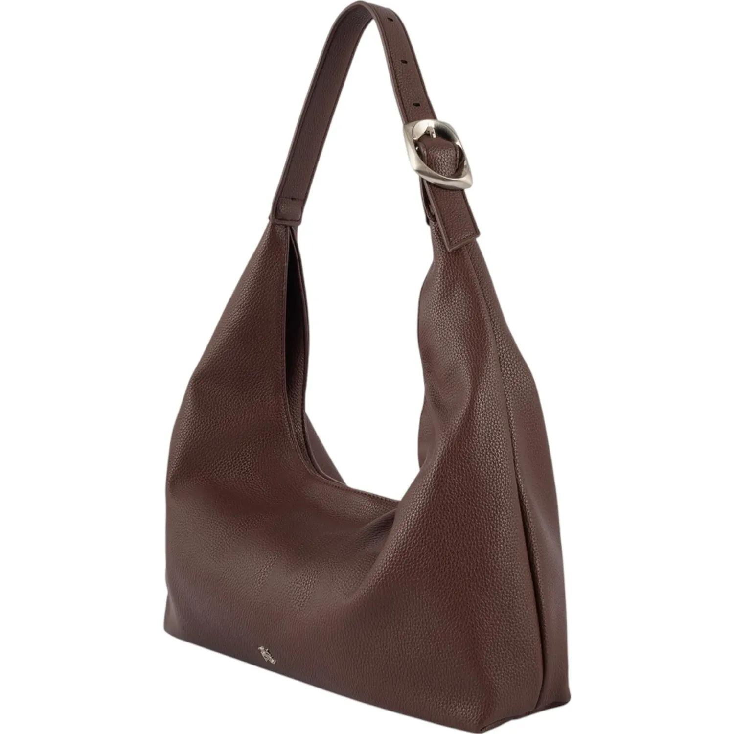 Bolso Crepier Mujer Hobo Janelle Grande color marron oscuro | Platanitos