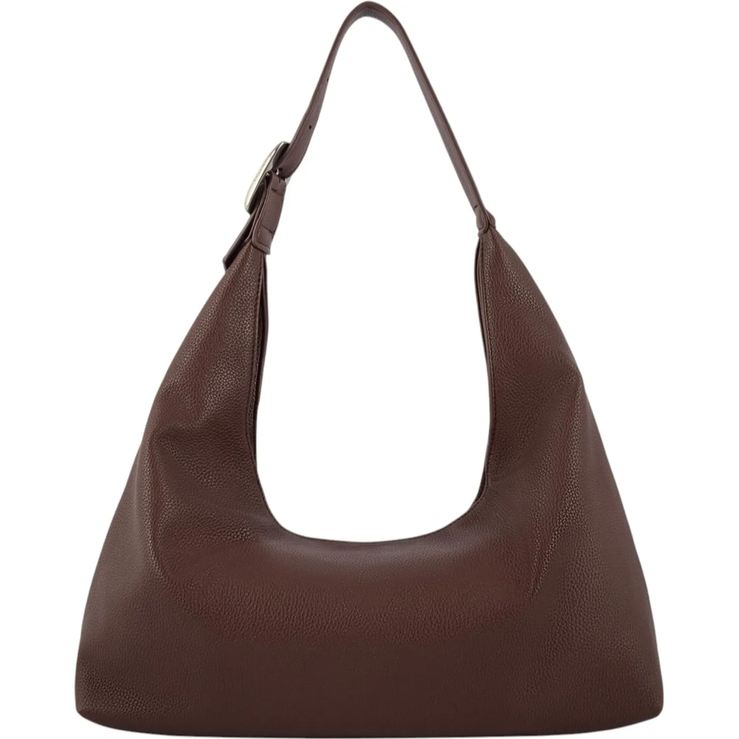 Bolso Crepier Mujer Hobo Janelle Grande color marron oscuro | Platanitos