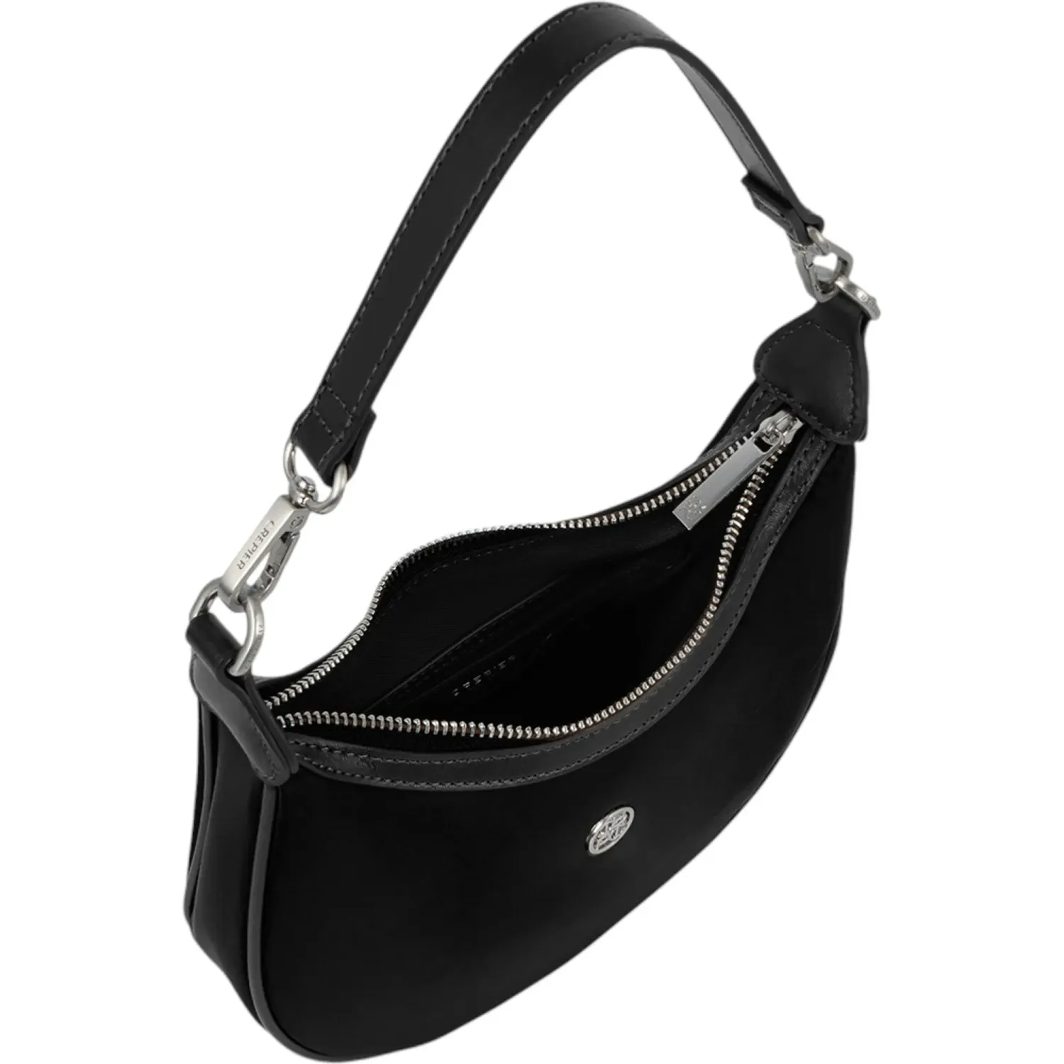 Bolso Crepier Mujer Hobo Lara Chico color negro | Platanitos