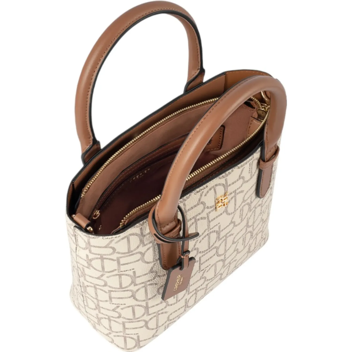 Bolso Crepier Mujer Satchel Debra Chico color hueso | Platanitos