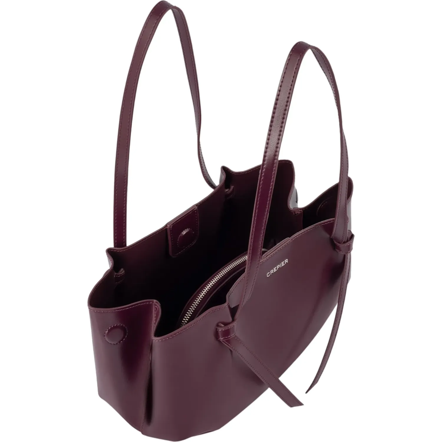 Bolso Crepier Mujer Satchel Eyra Chico color burgundy | Platanitos