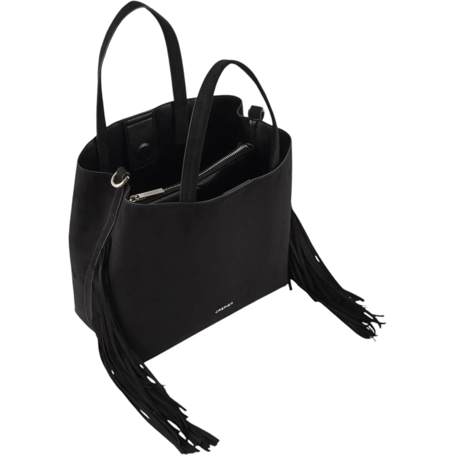 CREPIER Bolso Crepier Mujer Satchel Janis Grande color negro | Platanitos