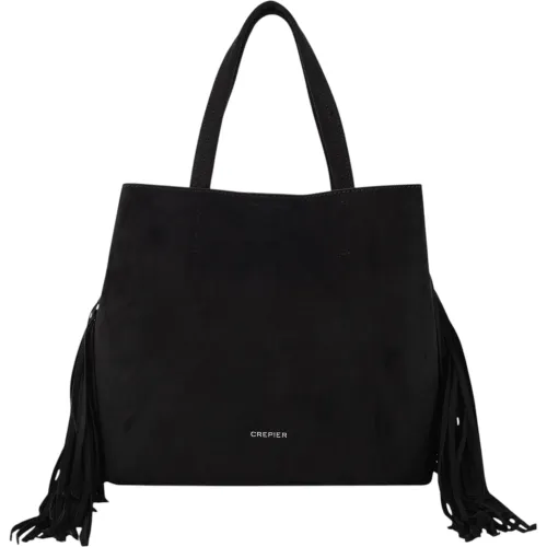 Bolso Crepier Mujer Satchel Janis Grande color negro | Platanitos