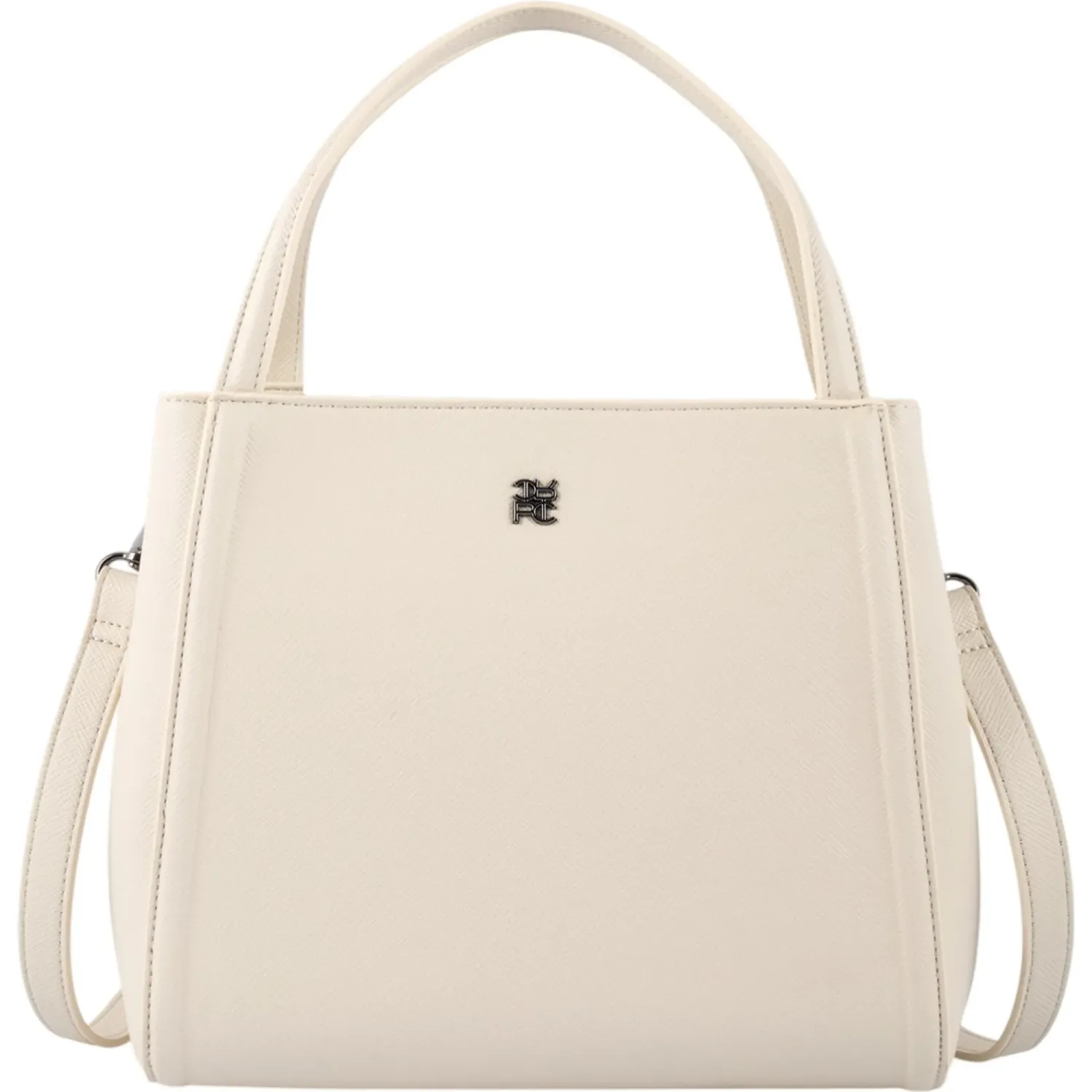 Bolso Crepier Mujer Satchel Wendy Mediano color hueso | Platanitos