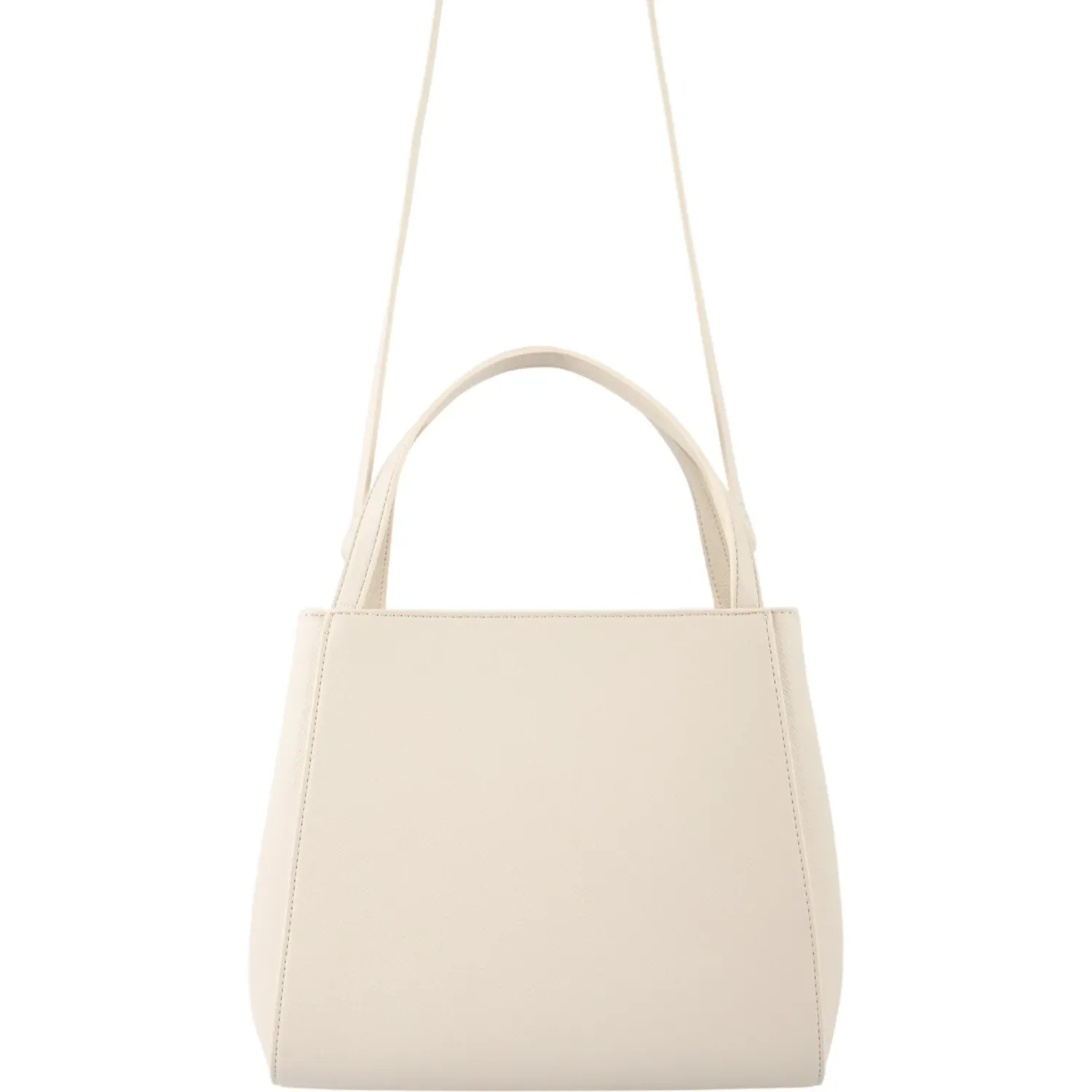 Bolso Crepier Mujer Satchel Wendy Mediano color hueso | Platanitos