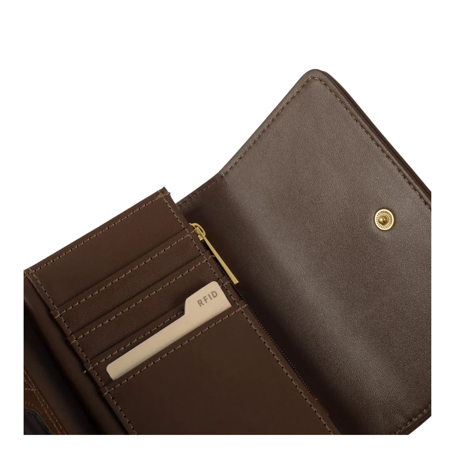 CREPIER Billetera Crepier Mujer Lumea Mediano color marron | Platanitos