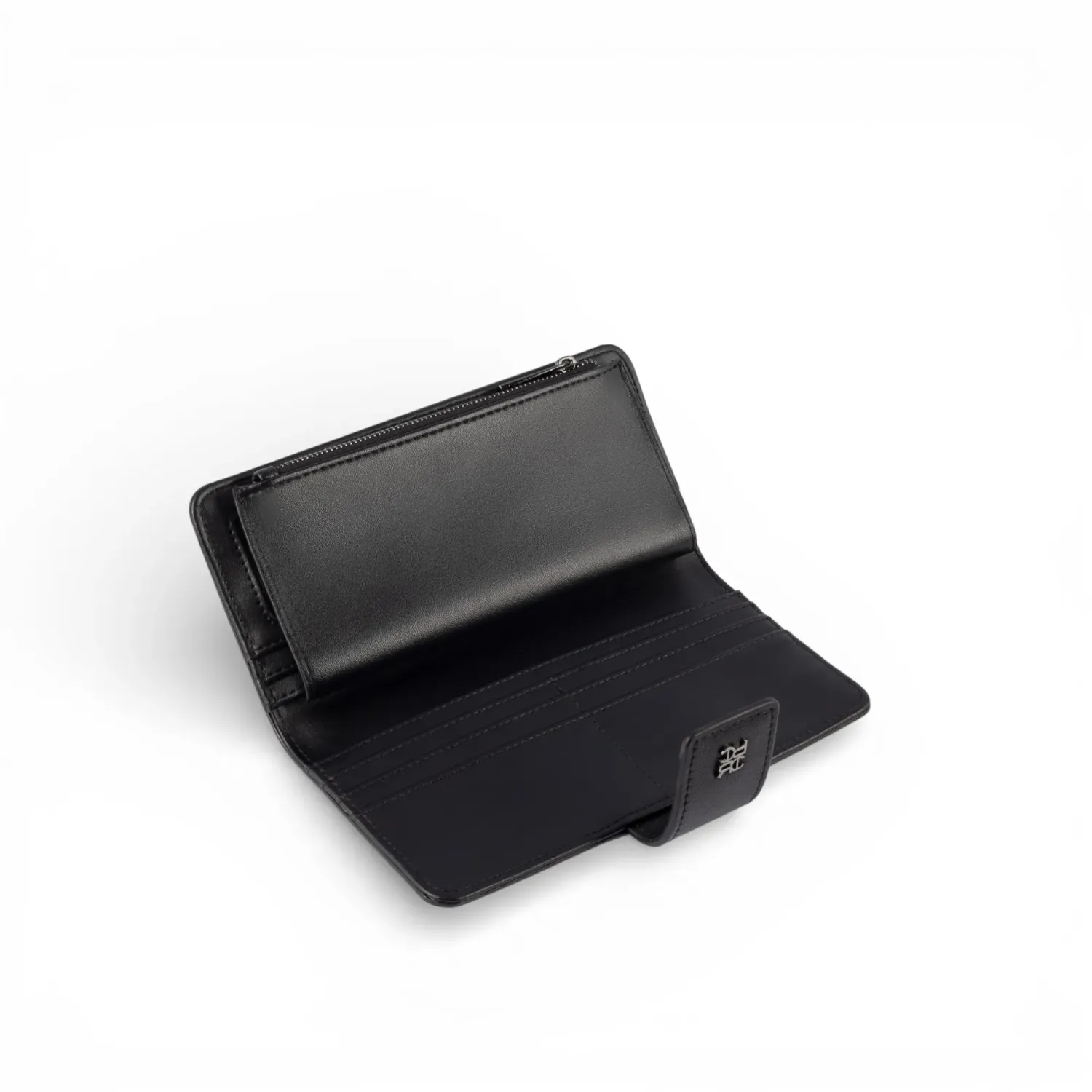 Billetera Crepier Mujer Salomé Grande color negro | Platanitos