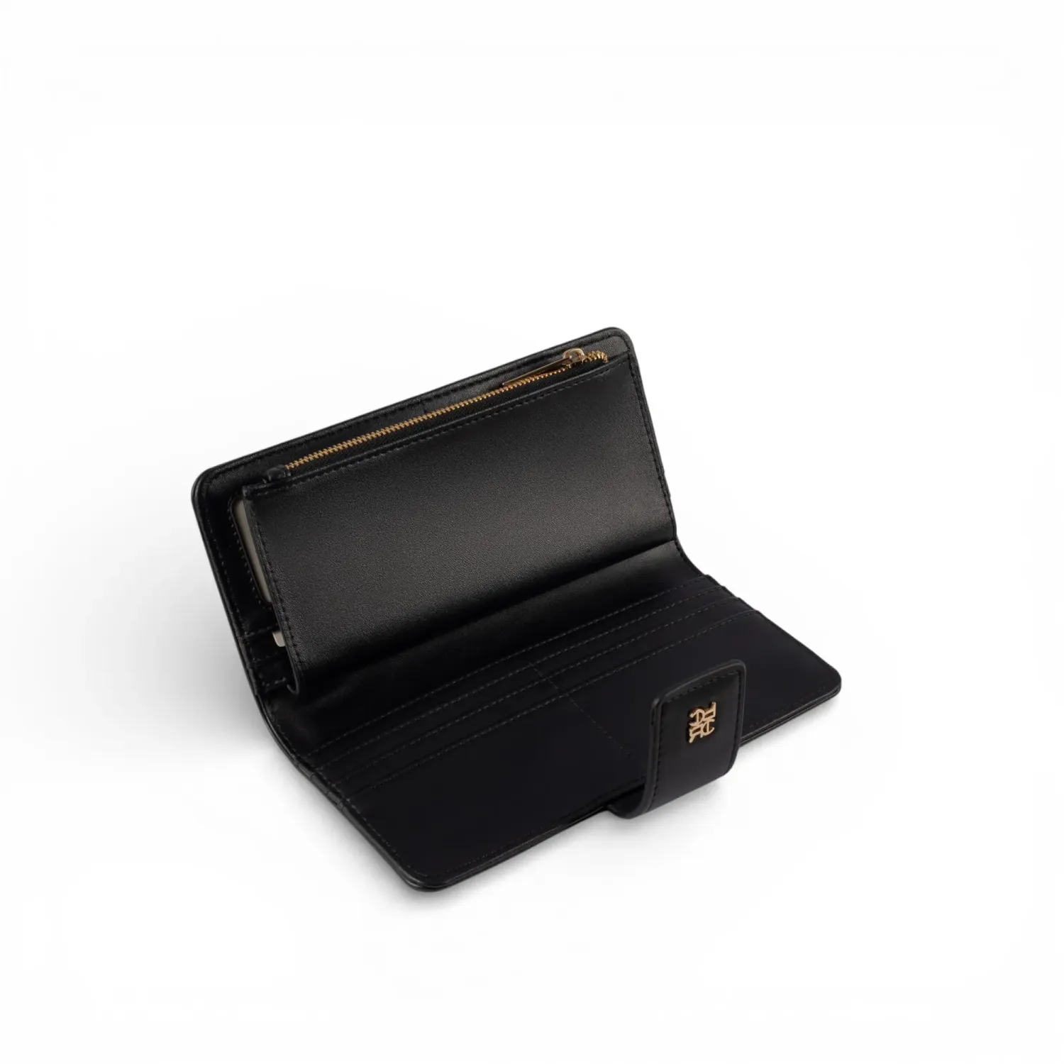 Billetera Crepier Mujer Salomé Grande color negro | Platanitos