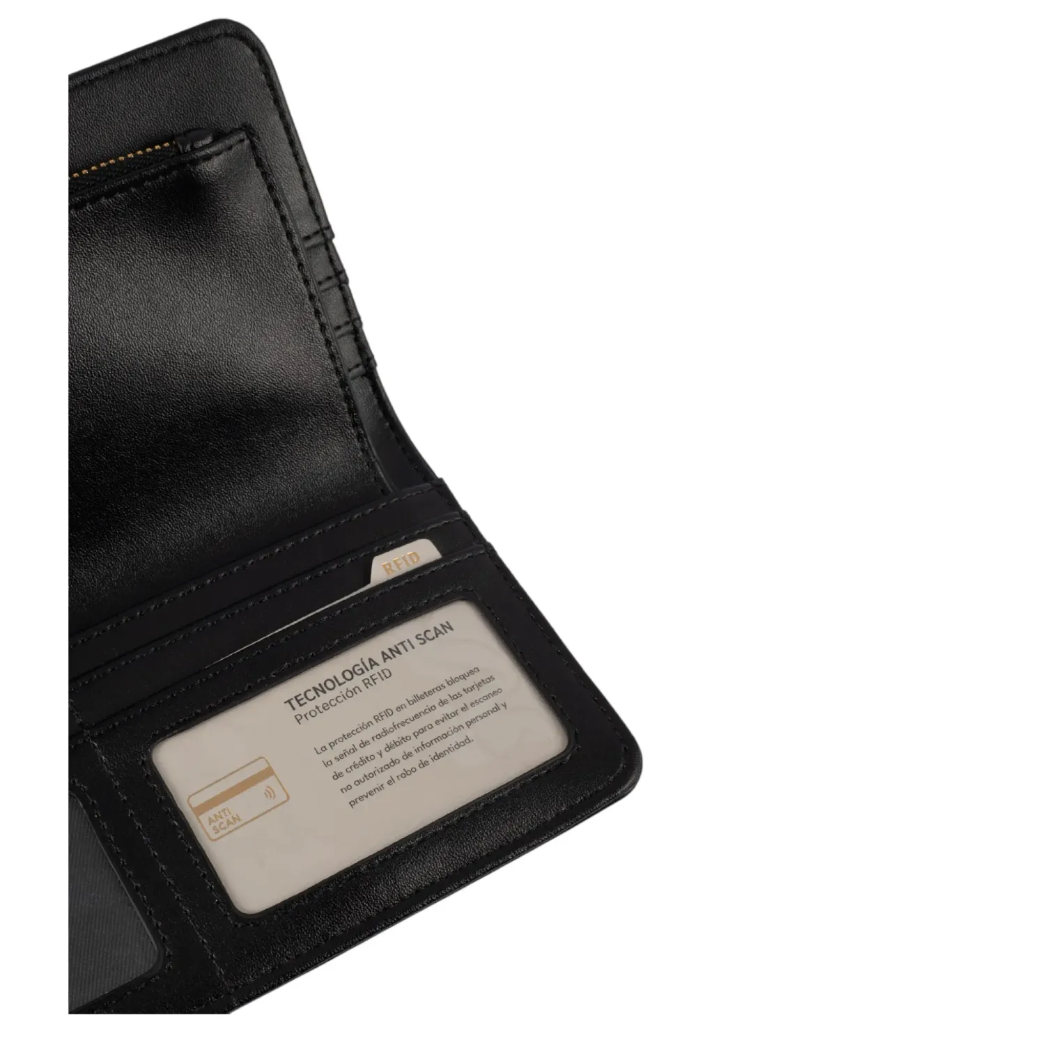 Billetera Crepier Mujer Salomé Grande color negro | Platanitos