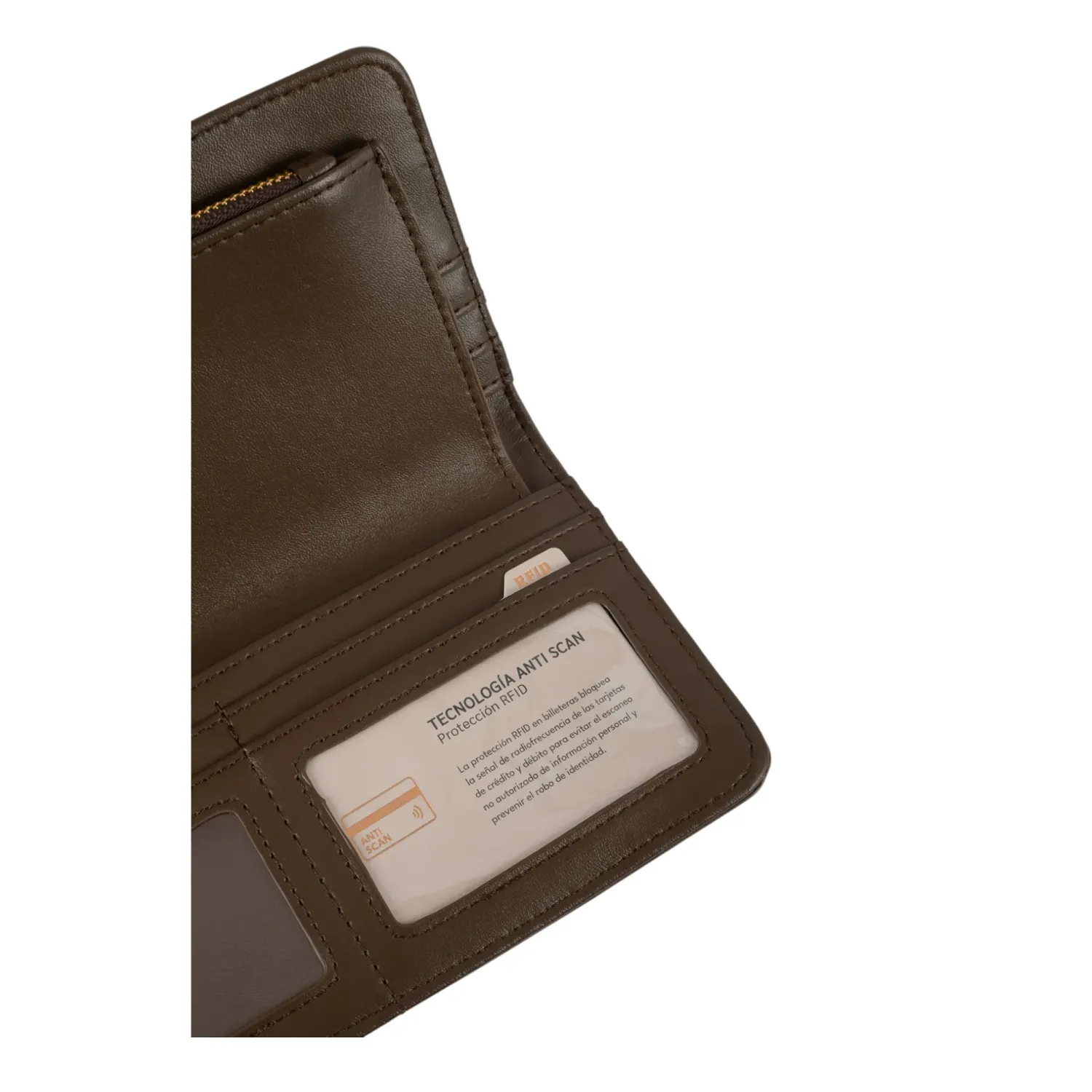 Billetera Crepier Mujer Salomé Grande color marron | Platanitos