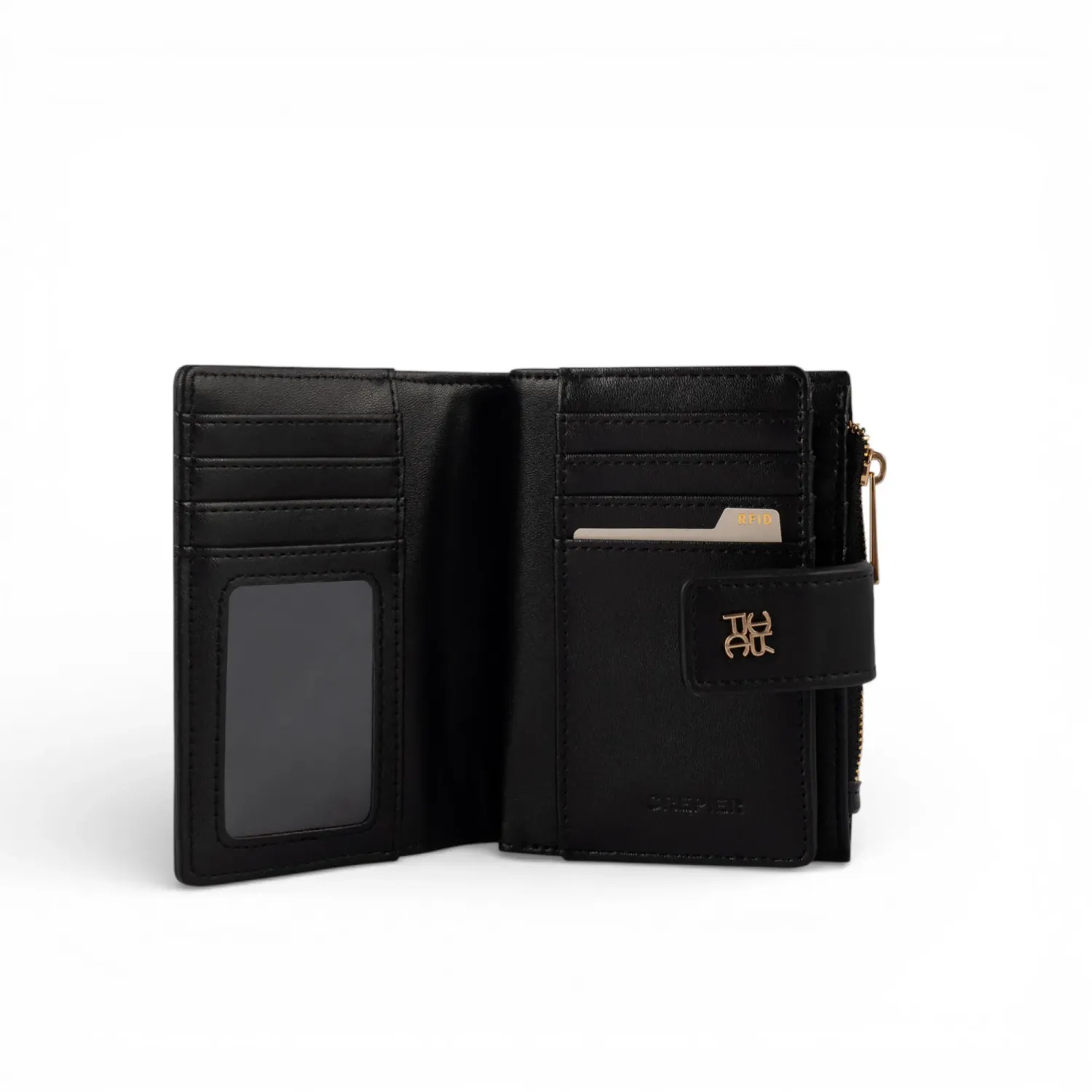 CREPIER Billetera Crepier Mujer Salomé Mediano color negro | Platanitos