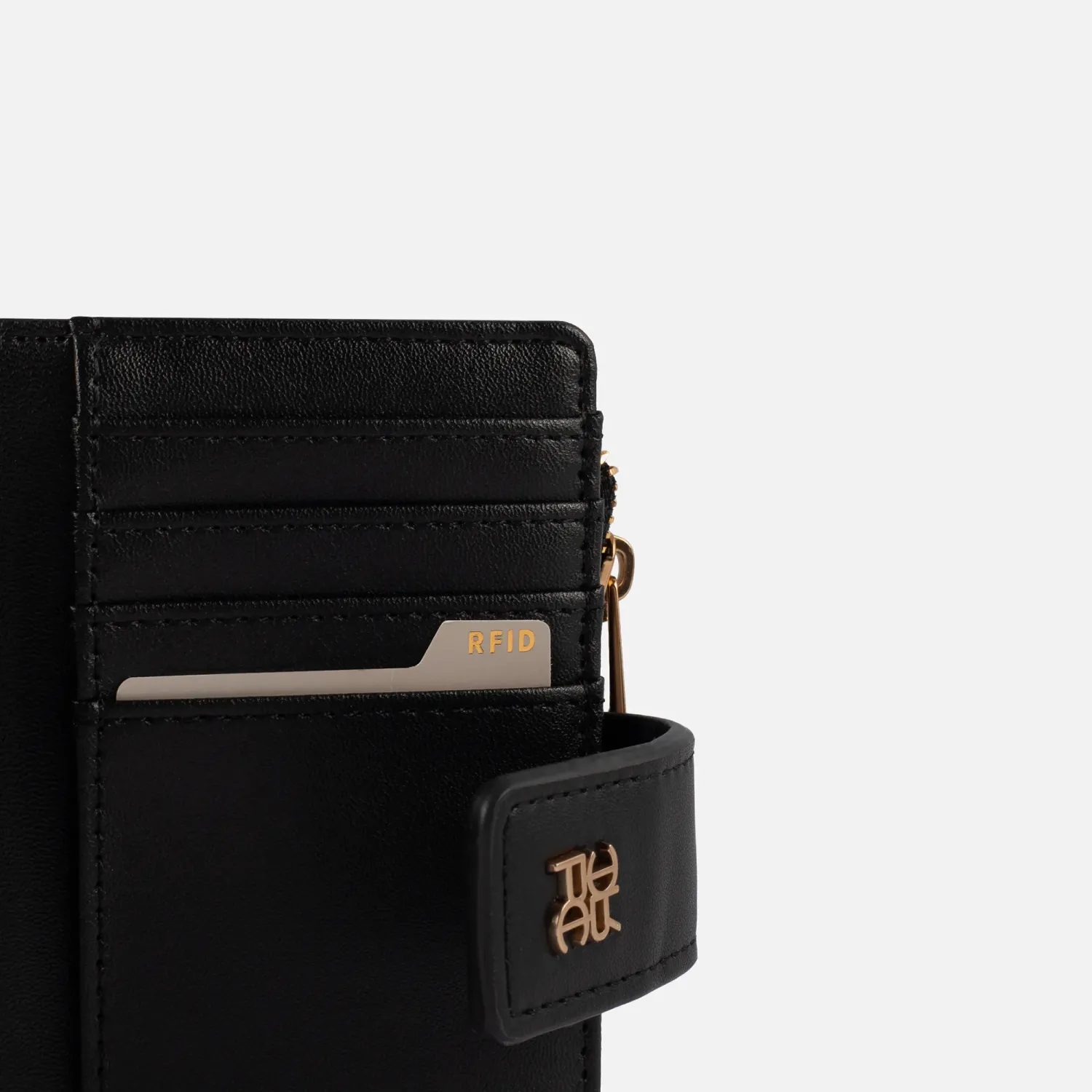 CREPIER Billetera Crepier Mujer Salomé Mediano color negro | Platanitos