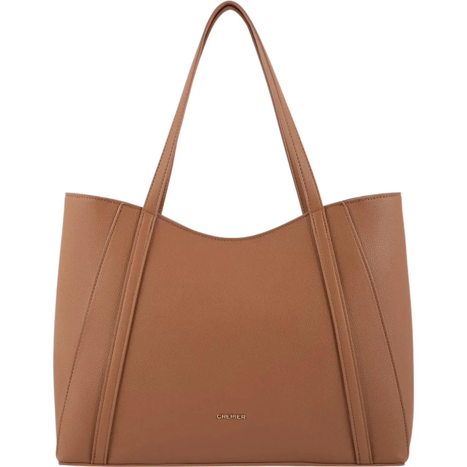 Tote Crepier Mujer Edda Grande color toffee | Platanitos