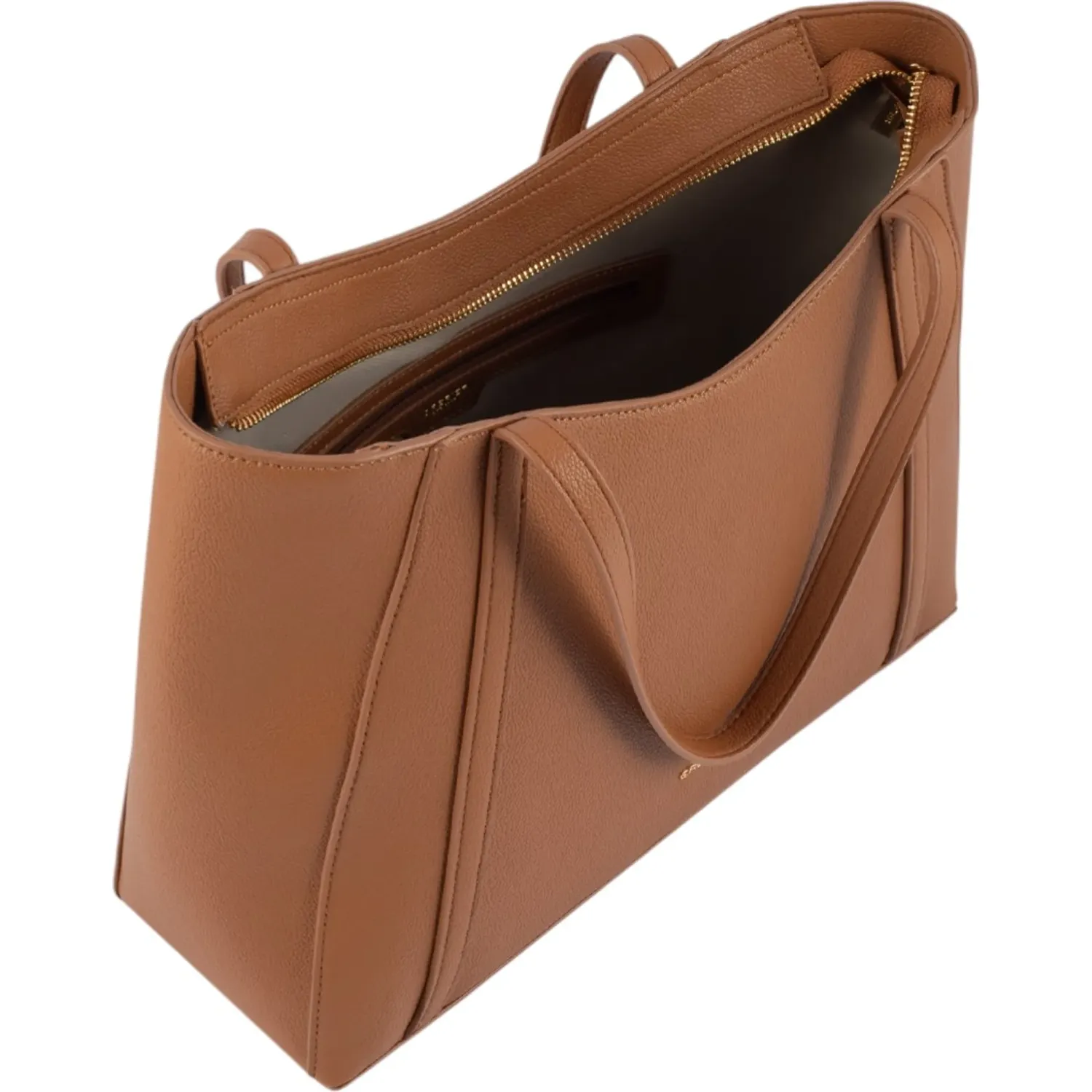 Tote Crepier Mujer Edda Grande color toffee | Platanitos