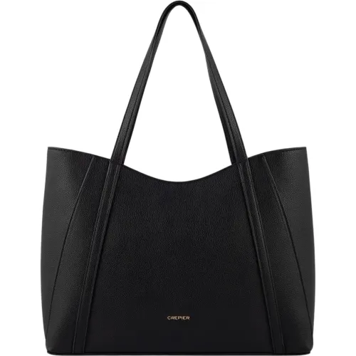 Tote Crepier Mujer Edda Grande color negro | Platanitos