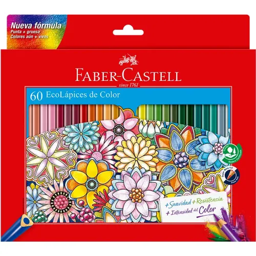 FABER CASTELL Varios Ecolápices De Colores Triangulares X 60 Und
