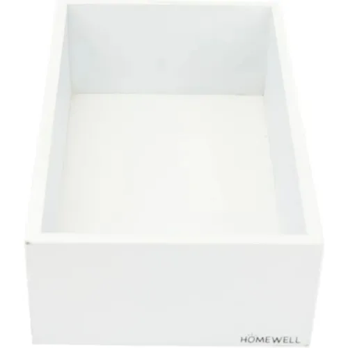 HOMEWELL Caja Para Aliños Blanca De Madera
