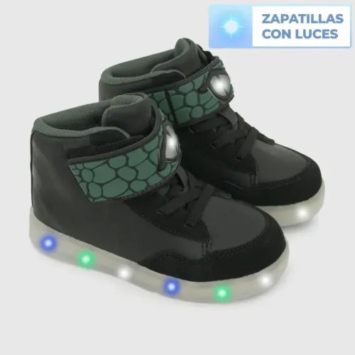 Zapatilla Colloky Con Luz Niño Cb 47030201i26 color negro | Platanitos
