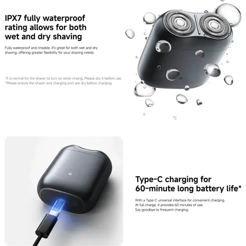 XIAOMI Afeitadora S200 Ipx7 Portátil (Uso En Seco Y Humedo)