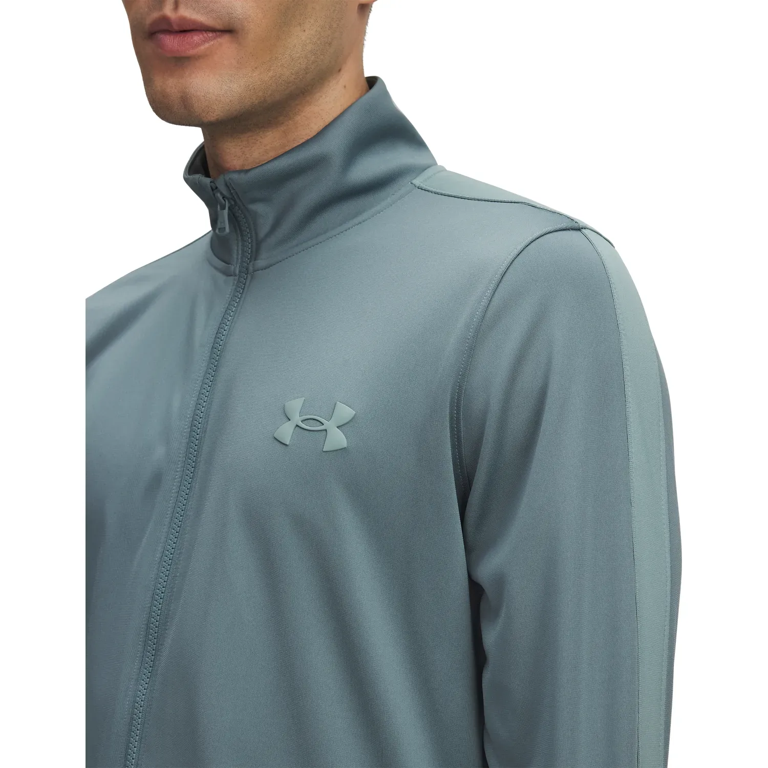 Conjunto Under Armour Training Hombre Knit Track Suit color gris oscuro | Platanitos