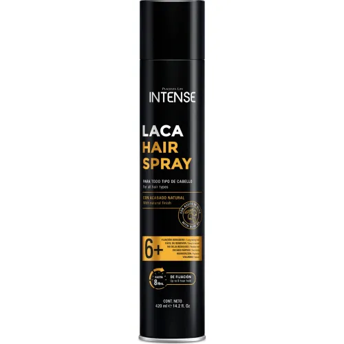INTENSE Negro modelo Laca Hair Spray Fijación Duradera 420ml Intense negros 2026022712521458344  