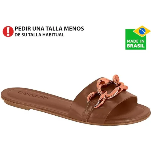 BEIRA RIO  de Mujer modelo Sandalia Flat Mujer 8367.877. coñacs sintéticos mujer 2026022714384774377 Sintético Pvc