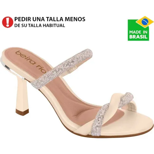 BEIRA RIO Marfil de Mujer modelo Sandalia Fiesta Mujer 8545.202. cremas sintéticos mujer 2026022714384774560 Sintético Pvc