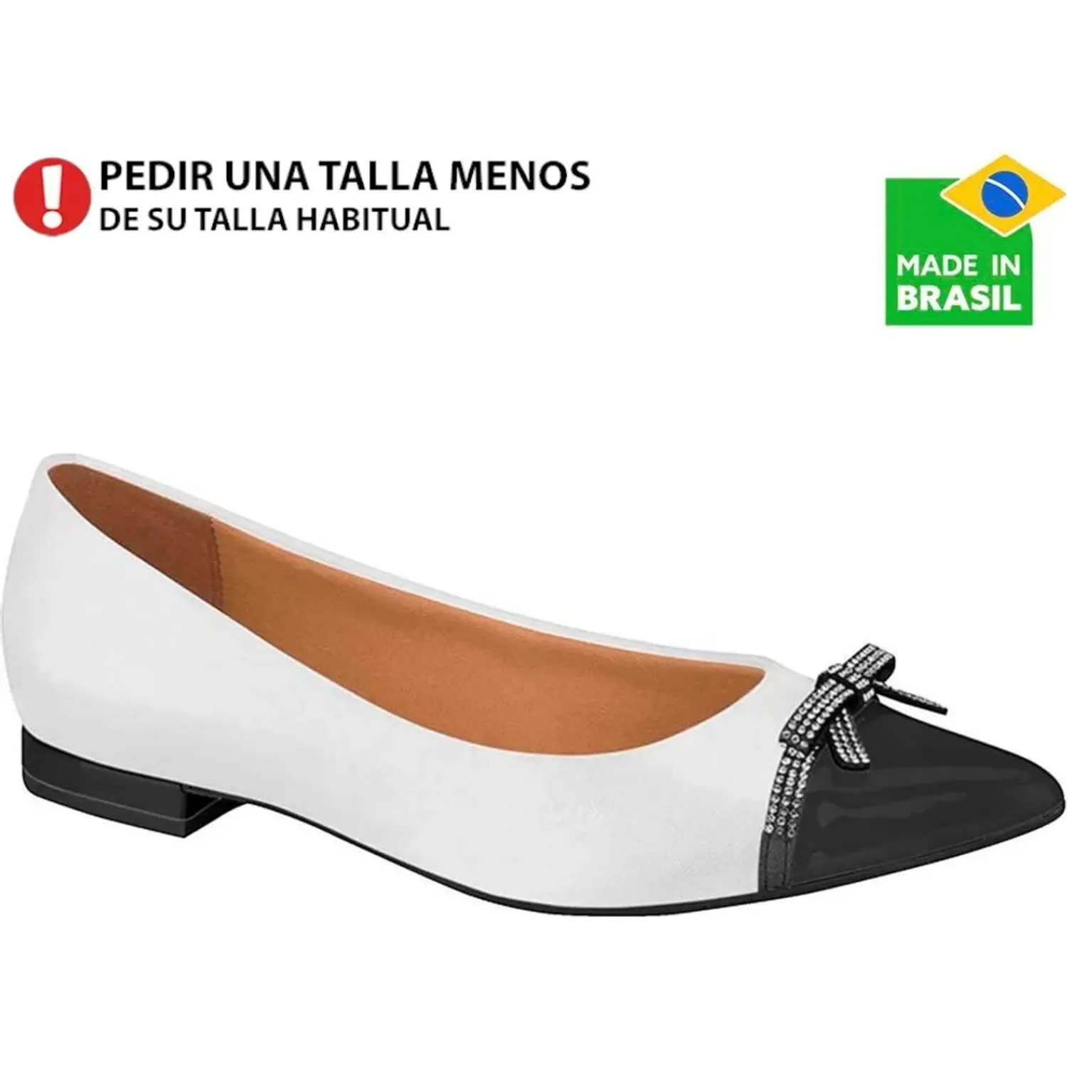 Ballerina Vizzano Mujer 1206.253. color blanco / negro | Platanitos
