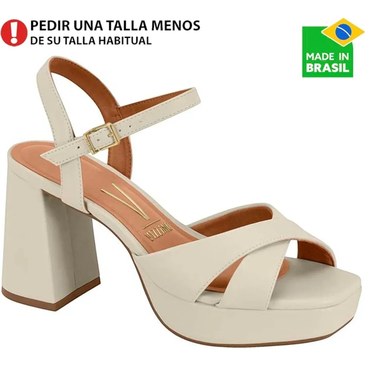 Sandalia Vizzano Plataforma Mujer 6472.204. color blanco off | Platanitos