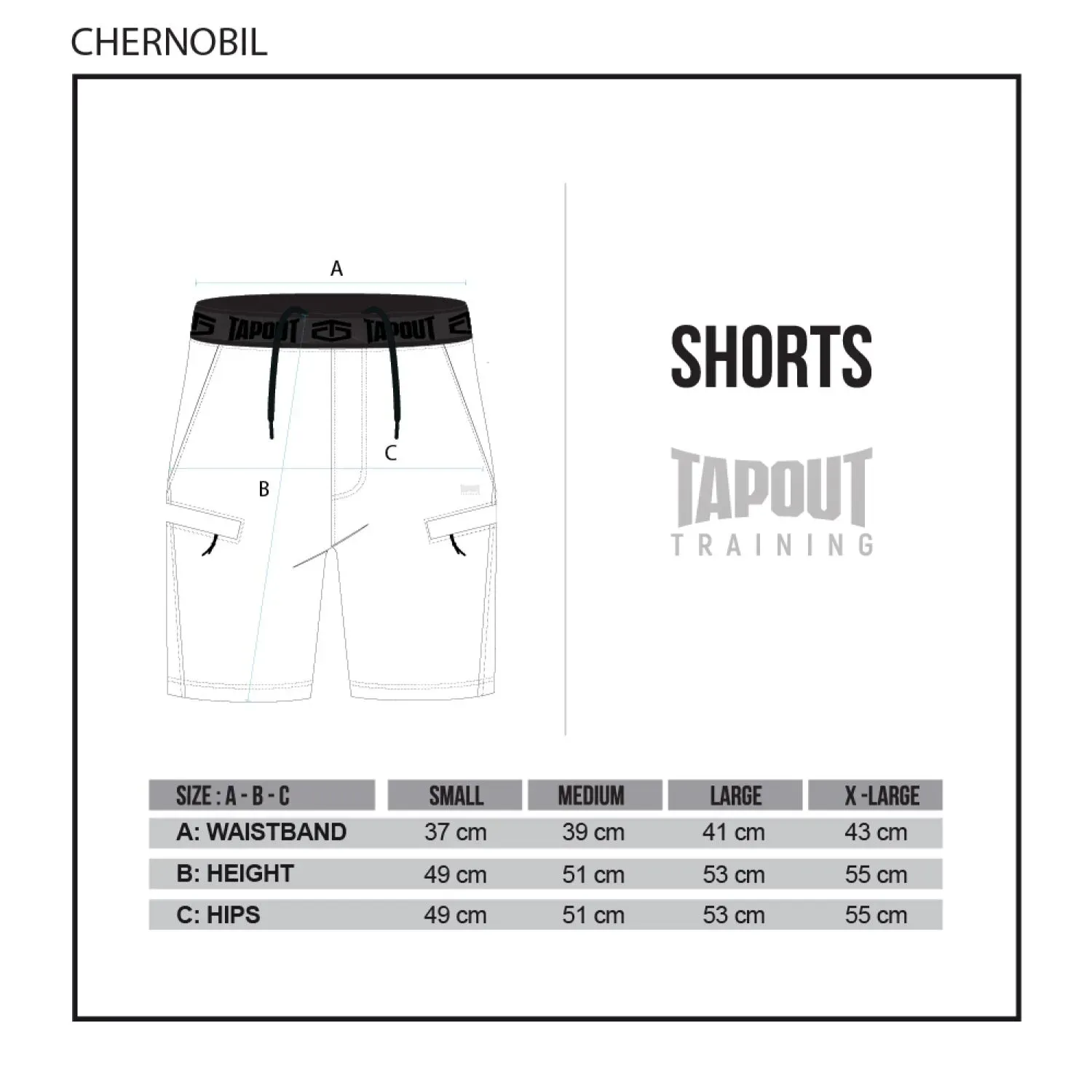 TAPOUT Short Tapout Training Hombre Chernobyl color acero | Platanitos