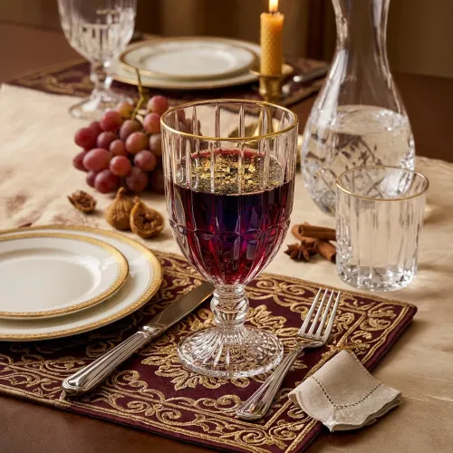 ICHIMATSU Juego X 6 Piezas Copa Radial Filo Dorado 360 Ml