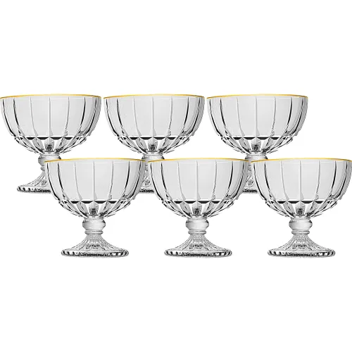 ICHIMATSU  modelo Juego X 6 Piezas Copa Ancha Radial Filo Dorado 370 Ml 2026030213113527969  