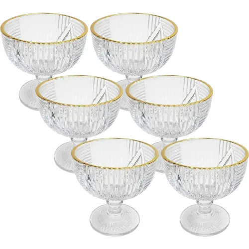 ICHIMATSU  modelo Juego X 6 Piezas Copa Postre Largo Filo Dorado 330 Ml 2026030213113527972  