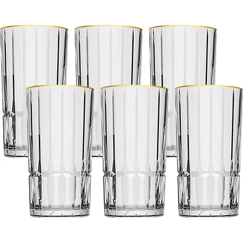 ICHIMATSU  modelo Juego X 6 Piezas Vaso Largo Radial Filo Dorado 385 Ml 2026030213113527978  