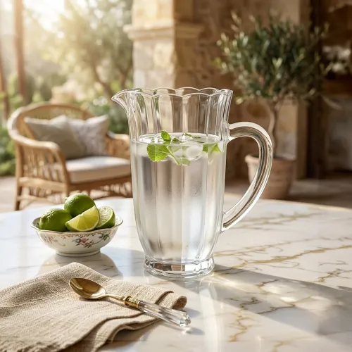 ICHIMATSU Jarra De Vidrio Borde Ondulado 1.2 Lt