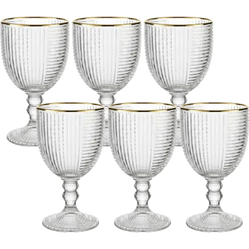 ICHIMATSU  modelo Juego X 6 Piezas Copa De Vino Filo Dorado 350 Ml 2026030213113527993  