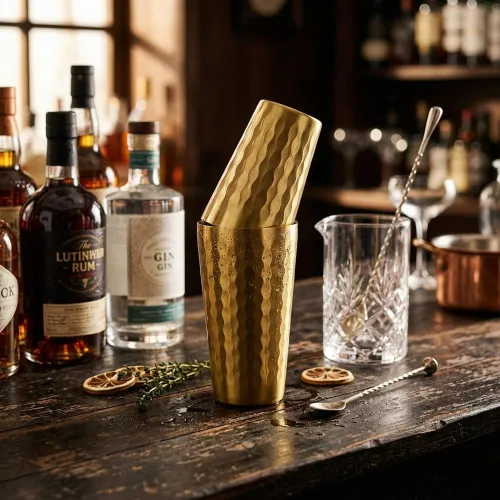 ICHIMATSU Coctelera Boston Dorado 350 Ml+550 Ml