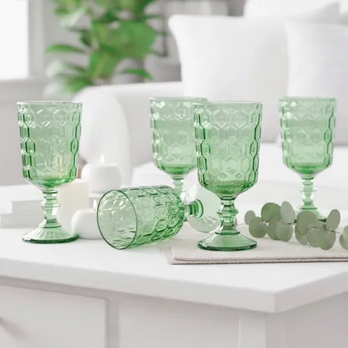 ICHIMATSU Juego X 6 Pieza Copa Largo Copo Verde 360 Ml