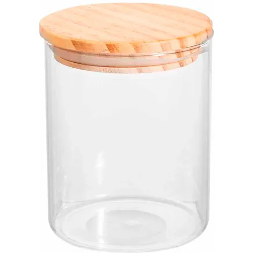 ICHIMATSU Transparente modelo Frasco De Vidrio Tapa De Madera 450 Ml (8x10 Cm) transparentes 2026030213113528030  