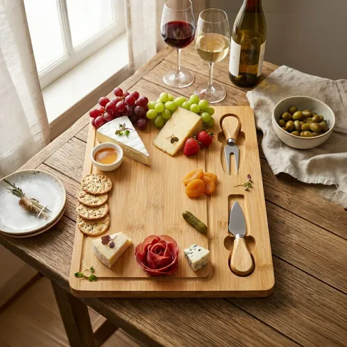 ICHIMATSU Set Tabla De Madera Para Queso (33x24x1.5 Cm)
