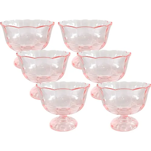 ICHIMATSU Rosado modelo Juego X 6 Piezas Copa Ancha Con Borde Ondulado Color Rosado 410 Ml rosados 2026030213113528123  