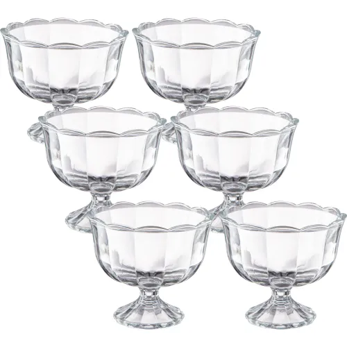 ICHIMATSU Transparente modelo Juego X 6 Piezas Copa Ancha Con Borde Ondulado 410 Ml transparentes 2026030213113528126  