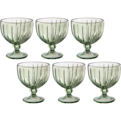 ICHIMATSU Verde modelo Juego X 6 Piezas Copa Helado Rayas Verde 360 Ml verdes 2026030213113528135  